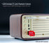 FM Radio with Bluetooth, Vintage Bluetooth Speaker with SD/USB Music Player, Wireless Streaming, Up to 10 Hours Playback
