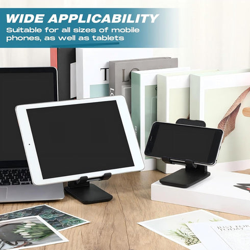 Wonderjune 12 Pcs Cell Phone Stand for Desk Phone Holder Stand Foldable Angle Height Adjustable Portable Holder Tablet