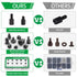 350PCS Computer Screws Assortment Kit, 6-32 Male to M3 Female Black Carbon Steel Motherboard Standoffs Screws for 2.5''SSD Hard Drive Fan Power Graphics Motherboard Chassis CD-ROM Computer ATX Case