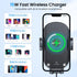 Cup Holder Phone Mount with Wireless Car Charger 15W Qi Fast Charging, Adjustable Cupholder Phone Holder for iPhone