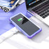 IDweel Hybrid 3 in 1 Shockproof Heavy Duty Case for iPhone 11 with Tempered Glass Screen Protector, Purple
