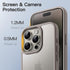 JETech iPhone 15 Pro Case 6.1-Inch, Shockproof Military Grade, Frosted Translucent Back, Anti-Fingerprint (Natural