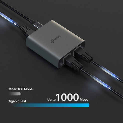 TP-Link 1 2, 1000 Cat8/7/6/5e/5, EH210 Ethernet Splitter to Mbps High Speed Dual-Port Internet Splitter, Compatible w/