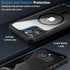 Amizee iPhone 11 Pro Magnetic Case with Screen & Camera Protectors, Clear Back, Shockproof, MagSafe Compatible (Black)