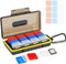 Kiorafoto SD Card Case with 36 Pack Clear Plastic Holders for SD SDXC SDHC Cards, Water-Resistant Organizer