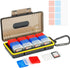 Kiorafoto SD Card Case with 36 Pack Clear Plastic Holders for SD SDXC SDHC Cards, Water-Resistant Organizer