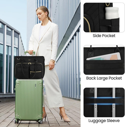 Stylish Teacher Tote Bag for Women - Spacious Work Bag with Laptop Compartment and Shoulder Strap