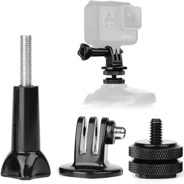 Anwenk Hot Shoe Mount Adapter for GoPro Hero 7 6 5 4, Attaches to GoPro DSLR Camera or Ring Light