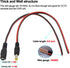 MILAPEAK 10 Pairs DC Power Pigtail Cable 12V 5A Male & Female + 10 Pairs DC Power Jack Plug Adapter Barrel Connector.
