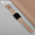 Fullmosa Leather Bands for Apple Watch Band 41mm 40mm 38mm 42mm, Beige/Rose Gold - Compatible with iWatch Series