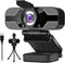 JORPETS Full HD 1080p Webcam with Privacy Shutter and Tripod, Video and Wide