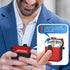Airpods 1st and 2nd Generation Protective Cases, Full Body Shockproof Hard Case with Keychain (Red)