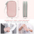 FYY Electronic Organizer, Travel Cable Organizer Bag Pouch Electronic Accessories Carry Case Portable Waterproof Double Layers Storage Bag for Cable, Cord, Phone, Earphone, Large Size, Light Pink