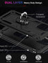 LUMARKE Galaxy A71 5G Case with Screen Protector, Military Grade Protective Phone Cover with Magnetic Ring Kickstand,