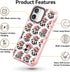 Rosarnnah 16 20 (6.1") for iPhone Case Cute - Military-Grade ft Drop Protection Shockproof Phone Case - Funny Milk Cow