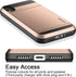 Vofolen Case for iPhone Xs Max, Wallet Card Holder Sliding Cover, Dual Layer Protective Hard Shell Hybrid TPU