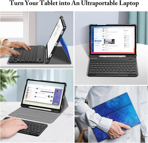 Fintie Keyboard Case for Samsung Galaxy Tab S9 FE 5G 10.9"/Galaxy Tab S9 11" 2023, Slim Stand Cover with Detachable