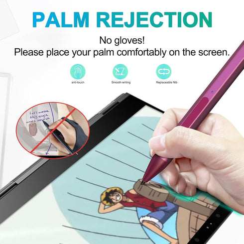 Stylus for HP Envy X360, Pavilion x360, Specter X360, Rechargeable MPP 2.0 Tilt Pencil with 4096 Pressure Sensitivity