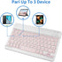 Ultra Slim Mini Wireless Bluetooth Keyboard Compatible with Amazon Kindle Fire HD 10/8/Fire Max 11/iPad 10.2"/iPad Air/iPad Pro,iPhone and Other Devices Including iOS/Android/Windows,Pink