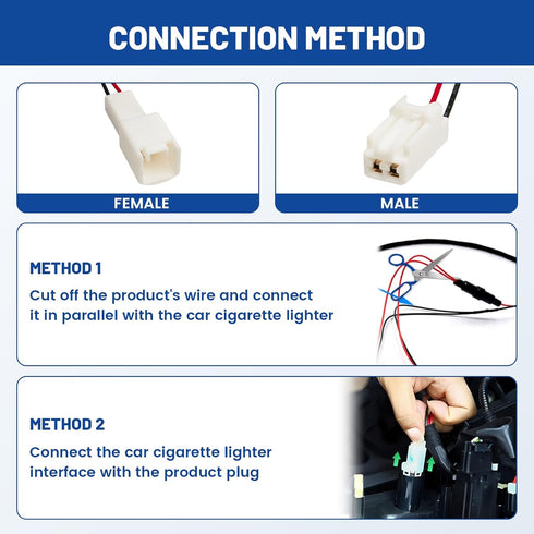 Anina QC3.0 USB Car Charger for Toyota - 18W Dual USB Port Powered by Cigarette Lighter, Digital Voltmeter, Flush Mount
