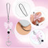 Mabor 2Pcs Y2K Pink Cell Phone Charms Cute Butterfly Heart Bow Shape Cellphone Case Charm Strap Aesthetic Accessories