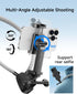 Magnetic Neck Phone Holder with Light, Hands Free Selfie Neck Tripod Chest Mount for iPhone 16, Samsung, GoPro, DJI