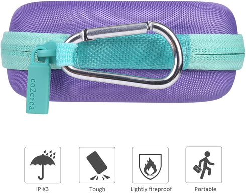 co2CREA Hard Case Replacement for Logitech POP Wireless Mouse, Purple Case + Daydream Mint Zipper