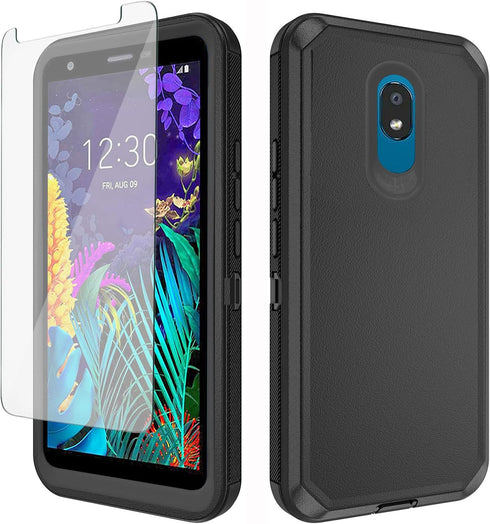 Asuwish Phone Case for LG Aristo 4/Astro 4+ Plus with Screen Protector, Hybrid Shockproof Protective Cover