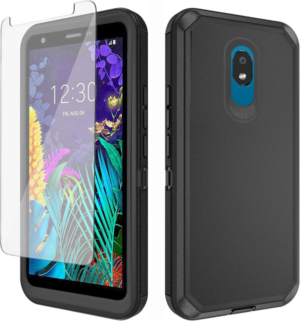 Asuwish Phone Case for LG Aristo 4/Astro 4+ Plus with Screen Protector, Hybrid Shockproof Protective Cover