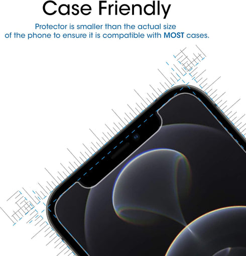 amFilm Tempered Glass Screen Protector for iPhone 12 Pro Max 6.7" (2020) - 3 Pack with Easy Installation Tray