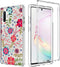 Case for Galaxy Note 10 5G, Clear Soft TPU 360 Full Body Shockproof Hybrid Bumper Phone Case for Girls (Floral Prints)