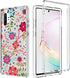 Case for Galaxy Note 10 5G, Clear Soft TPU 360 Full Body Shockproof Hybrid Bumper Phone Case for Girls (Floral Prints)
