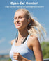 NANAMI Open Ear Headphones, Wireless Bluetooth Earbuds, 15H Playtime, IPX5 Waterproof Sports Neckband with Earhooks