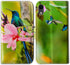 Case for iPhone XR, Hummingbird Pink Flower Leather Flip Wallet Case with Card Slot Holder for iPhone XR