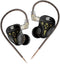 KZ DQS in Ear Monitor Headphones, Dynamic Driver Semi-Open HiFi Bass Earbuds with Detachable Cable for Smartphones/PC
