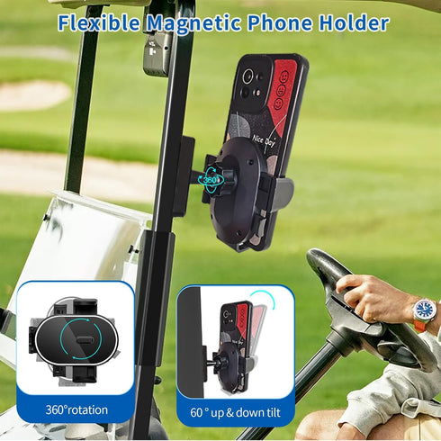 ROCKFREE N52 Magnet,360 Magnetic Phone Holder with Auto-Locking Clip,Strong Adjustable Phone Mount