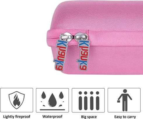 Khanka Hard Travel Case for JBL Flip 6 Waterproof Portable Bluetooth Speaker, Pink