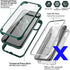 UBUNU for iPhone 12/iPhone 12 Pro Case with Screen Protector, Built-in Tempered Glass, 2024 Upgraded Dual Layer Clear