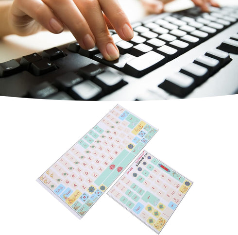 Vikye 2PCS/Pack 84 108 Universal English Keyboard Stickers, Frosted Surface Replacement Mechanical Keyboard Keyboard