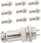 Aviation Plug Connector, 10 Pairs Male Female Panel Metal Wire Connector, 16mm Socket (2 Pins 10-Pack)