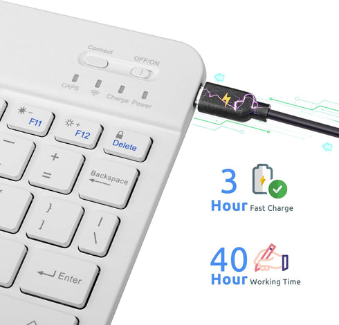 Keyboard for Samsung Tablet, Universal Slim Portable Bluetooth for Galaxy Tab Tablets and More