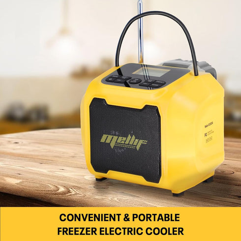 Mellif Cordless Emergency Weather Radio Speaker for Dewalt 20V Max Battery, AM/FM Weather Alert Bluetooth Radio with