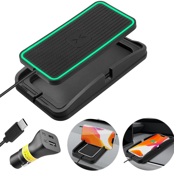 Wireless Charger, POLMXS 15W Fast Charging Pad Wireless Car Phone Charger for Cell Phones, Cordless Charging Mat for