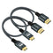 Twozoh Mini HDMI to HDMI Cable 1FT 2 Pack, Nylon Braided HDMI