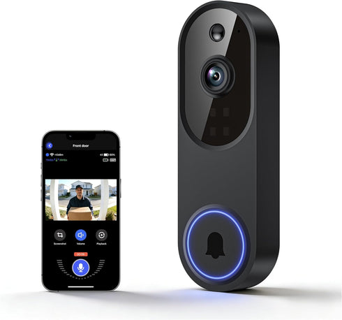 Lunelyx 1080P Wireless Video Doorbell Camera, Outdoor Surveillance Cameras, FHD Live View, Cloud