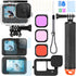 Accessories Kit for Gopro Hero 12 11 10 9, Waterproof Housing Case, Underwater Float Handle, Silicone Sleeve, Bundle Set