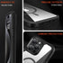 TENDLIN iPhone 15 Pro Magnetic Case - Crystal Clear Hard Back, Soft Bumper, MagSafe Compatible (Black)