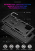 Androgate Cellular Phone Case for Samsung Galaxy A42 5G, Heavy Duty Protection with Metal Ring Holder Kickstand, Black