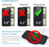 Dockem Silicone Wallet Case for iPhone Xs Max (6.5") – Protective Card Case with Built-in Metal Plate, Black w/Grey