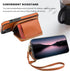 Bocasal RFID Blocking Wallet Case for iPhone 14 & 13, Adjustable Crossbody Zipper Purse with Kickstand, 6.1 Inch (Brown)